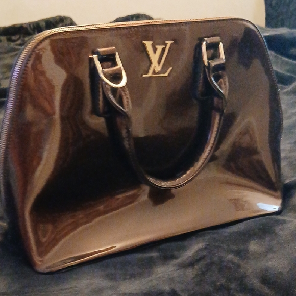 Louis Vuitton Glossy Brown Satchel - Picture 1 of 4